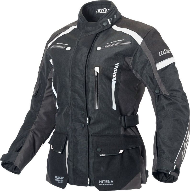 Büse - Torino II - Textiel Jas - Zwart Wit - Dames