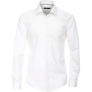 VENTI - Overhemd - Wit - 100% Katoen - Kent Kraag - Lange Mouwen