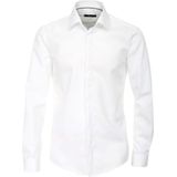 VENTI - Modern Fit - Overhemd - Wit - Strijkvrij - Boordmaat: 37