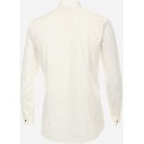 VENTI - Modern Fit - Overhemd - Beige - Dubbele Manchet en Kent Kraag - Strijkvrij
