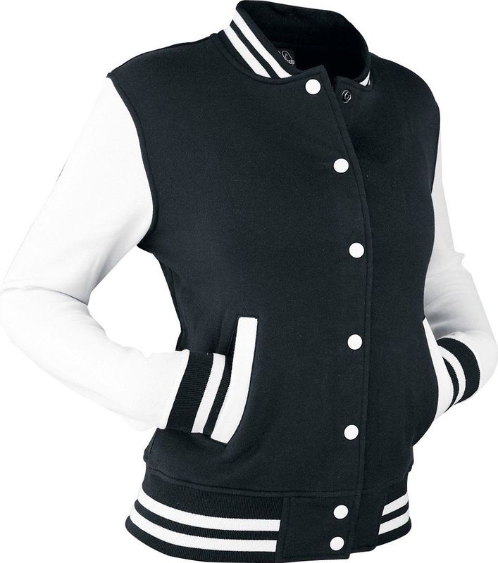 Urban Classics 2 Tone College Collegejas zwart wit