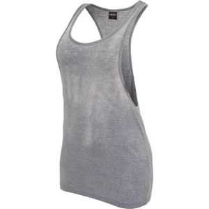 Urban Classics - Loose Burnout - Mouwloze Top - Blauw - 65% Polyester, 35% Katoen