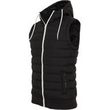 Urban Classics - Bubble Hooded Vest - Zwart - Nylon - Polyester