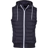Urban Classics - Bubble Hooded Vest - Zwart - Nylon - Polyester