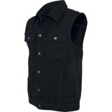 Urban Classics Denim Vest Vest zwart Katoen Basics, Street wear