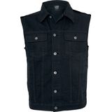 Urban Classics Denim Vest Vest zwart Katoen Basics, Street wear