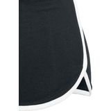 Urban Classics - Hot Pants - Korte Broeken - Zwart/Wit - Polyester/Katoen/Elastaan