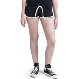 Urban Classics - Hot Pants - Korte Broeken - Zwart/Wit - Polyester/Katoen/Elastaan