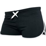 Urban Classics - Hot Pants - Korte Broeken - Zwart/Wit - Polyester/Katoen/Elastaan