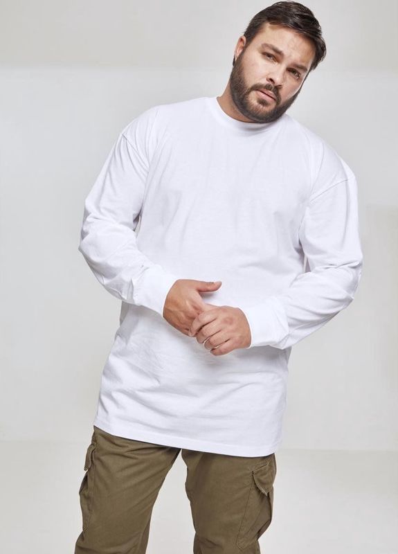Urban Classics Tall Longsleeve shirt Wit