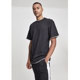 Urban Classics - Contrast Tall Heren T-shirt Zwart Wit