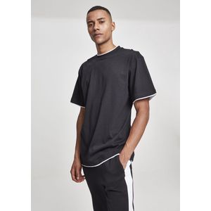 Urban Classics - Contrast Tall Heren T-shirt Zwart Wit