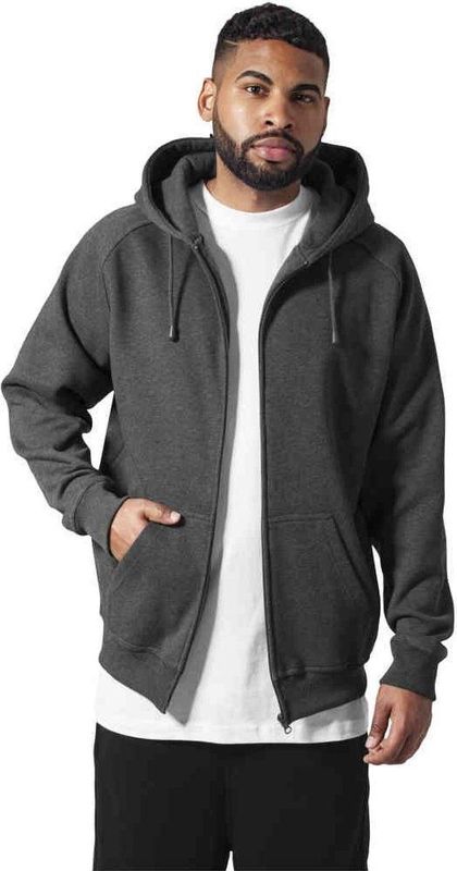 Urban Classics - Zip Vest met capuchon - M - Grijs