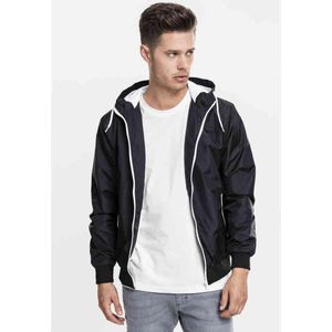 Urban Classics Contrast Windrunner Windjack voor heren, Zwart/Wit