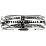 Zilver - Ring - Zwart - Zilver - Zirconia