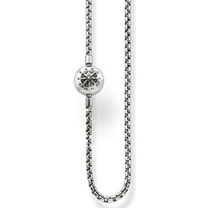 Thomas Sabo Damen-Erbskette KARMA BEADS Kette geschwärzt 925 Silber 45 cm - KK0002-001-12-L45