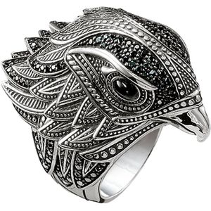 Thomas Sabo - Ring - Zilver - Zwarte Edelsteen