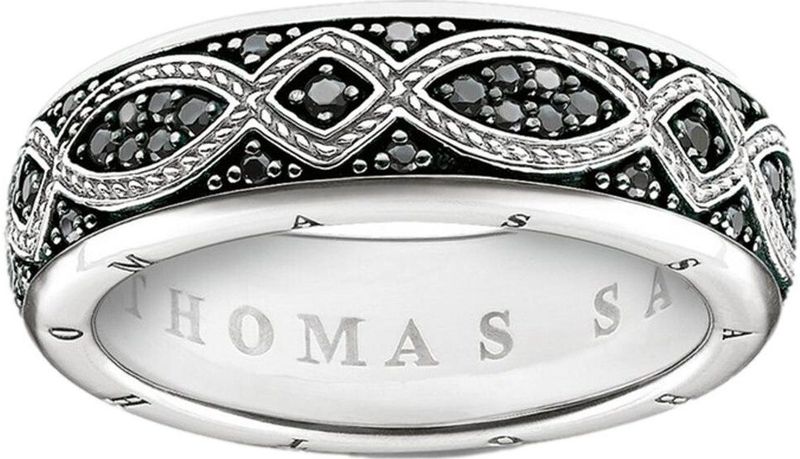 Thomas Sabo - Unisex Ring - Zilver - Zirconia - Zwart