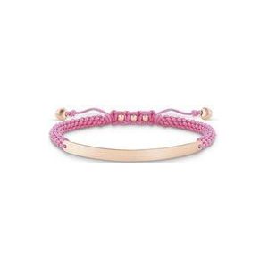 Thomas Sabo, Accessoires, Dames, Veelkleurig, ONE Size, Nylon, Roze/Goud Armband, 925 Zilver, Nylon