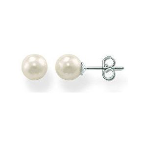 Thomas Sabo - Oorstekers - 925 Sterling Zilver - Rond met Ovaal Geslepen Parel