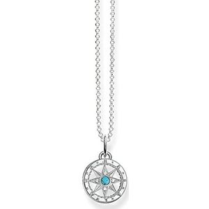 THOMAS SABO Damesketting met hanger 925 zilver zirkonia wit briljant geslepen 42 cm - SCKE150057, 42 cm, Sterling zilver, Zirkonia