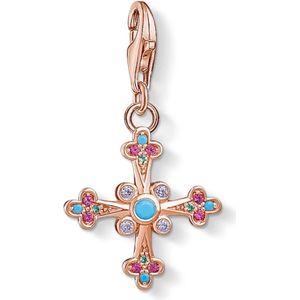 Thomas Sabo, Accessoires, Dames, Veelkleurig, ONE Size, Leer, Victoriaans Kruis Bedelhanger