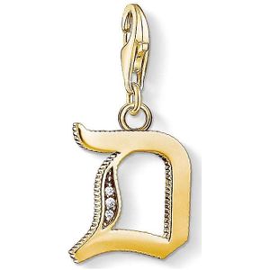 Thomas Sabo Dames-bedelhanger D letter goud Charm Club 925 sterling zilver 1610-414-39