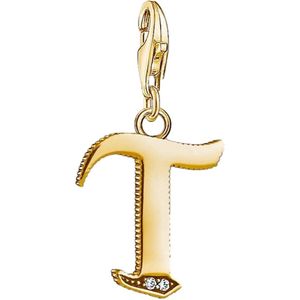 Thomas Sabo Dames-bedelhanger S letter goud Charm Club 925 sterling zilver 1625-414-39