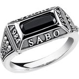 Thomas Sabo - Unisex Ring - Zilver - Met Zwarte Edelsteen
