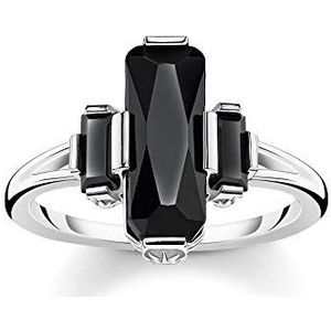 Thomas Sabo Ring Zwarte Stenen 925 Sterling Zilver TR2267-641-11-48