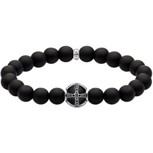 Thomas Sabo - Armband - Zwart - 925 Sterling Zilver - Obsidiavan