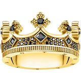 Ringen - Geel Goud - Zilver - Zwart Zirconia