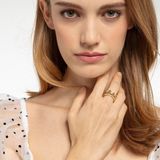 Thomas Sabo - Unisex Ring - Geel Goud - Zilver - Zirconia