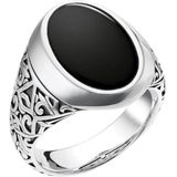 Ring - Zilver - Zwart Edelsteen - Zilver