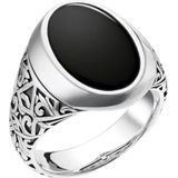 Thomas Sabo - Unisex Ring - Zilver - Zwarte Edelsteen - Sieraden