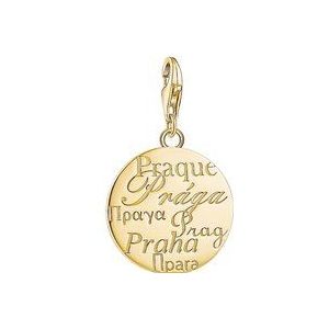 Thomas Sabo, Accessoires, Dames, Geel, ONE Size, Gouden Praag Charme Hanger Munt