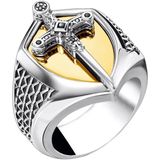 Thomas Sabo - Unisex Ring - Geel Goud - Zilver - Zirconia