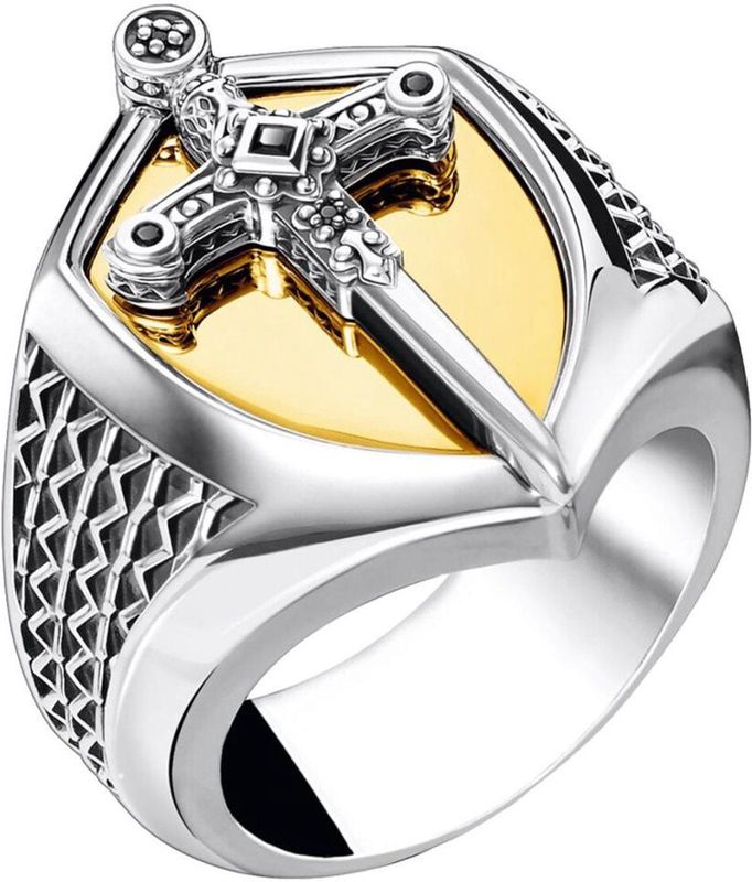 Thomas Sabo - Unisex Ring - Geel Goud - Zilver - Zirconia