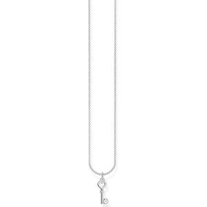 Thomas Sabo Dames halsketting sleutel met hart 925 sterling zilver, 38-45 cm lengte, 38,00-45,00 cm, Sterling zilver, Niet van toepassing.