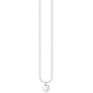 Thomas Sabo Dames halsketting hart zilver 925 sterling zilver, 38-45 cm lengte