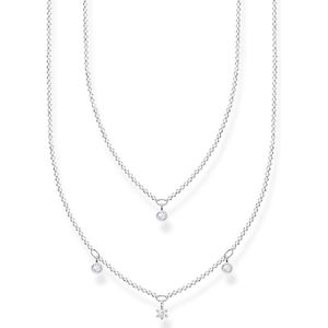 Thomas Sabo Dames-Ketting 925 Zilver Kleur steen One Size Zilver 32017863