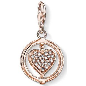 THOMAS SABO Bedelhanger, sterling zilver, verguld, zirkonia, hart, roségoud