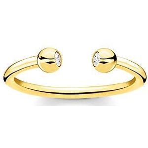 THOMAS SABO Damesring 925 sterling zilver, 750 geelgoud verguld TR2319-414-14