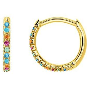 Thomas Sabo Enkelvoudige creolen voor dames, 925 sterling zilver, clipsluiting, 1,30 cm, Sterling zilver