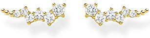 Thomas Sabo - Oorbellen - Goud - 925 Sterling Zilver - Met Witte Stenen