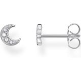 THOMAS SABO Single-Ohrstecker »Mond pavé gold, Mond pavé silber, H2133-051-14, H2133-414-14«, mit Zirkonia (synth.)