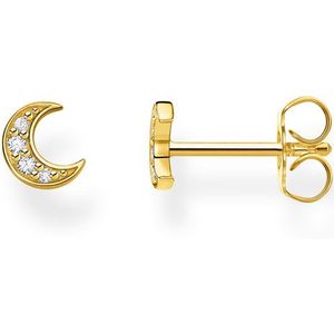 THOMAS SABO Single-Ohrstecker »Mond pavé gold, Mond pavé silber, H2133-051-14, H2133-414-14«, mit Zirkonia (synth.)