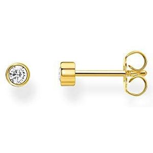 THOMAS SABO Single-Ohrstecker weißer Stein gold, weißer Stein silber, H2136-051-14, H2136-414-14, mit Zirkonia (synth)
