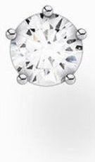 Thomas Sabo - Enkele Oorknopjes - Wit - 925 Sterling Zilver