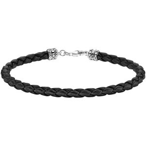 Thomas Sabo - Lederarmband - Zwart - 925 Sterling Zilver
